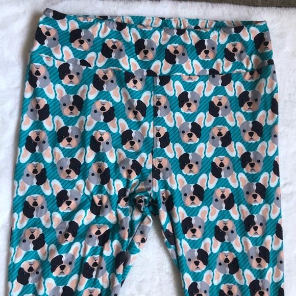 French Bulldog leggings (Blue) - Picture 1 of 3